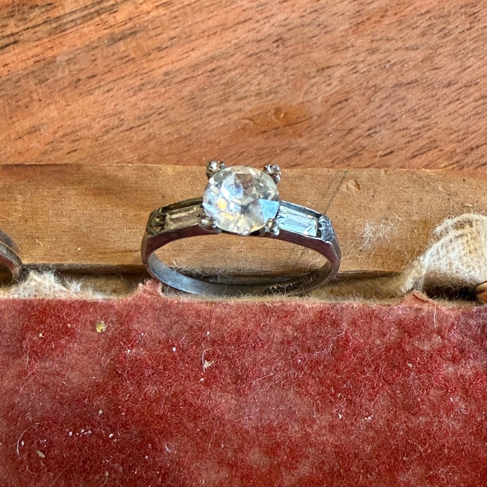 Vintage Sterling engagement Ring Size 8